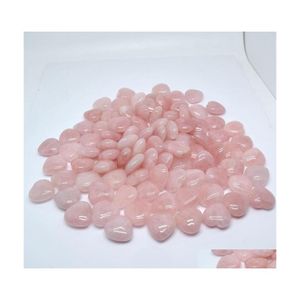 Sanat ve El Sanatları Doğal Taş Pembe Kristal 20x9mm Süsler Kuvars Şifa Kristalleri Enerji Reiki Gem El Sanat Parçaları Oturma Odası D DH7RK