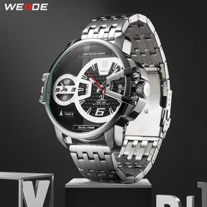 Wristwatches WEIDE Watch Men Military Tops Luxury Quartz Digital Clocks Casual Men's Watches Stainless Steel Sports