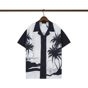 23Ss Männer Frauen lässig Hemden Sommer Tops Hawaii Style Button Lapel Strickjacken Kurzarm übergroße Hemd Blusen Kokosnussbaum