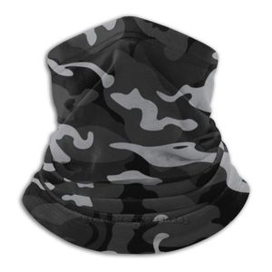 Accan Camo Style - Kentsel Kamuflaj Mikrofiber Boyun Isıtıcı Bandana Eşarp Yüz Maskesi Siyah Gri