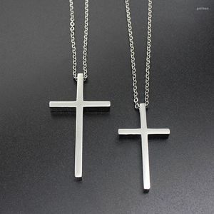 Pendant Necklaces Mens Steel Cross Big Medium Small Stainless Chains Necklace Jewelry On The Neck Hip Hop WholesalePendant Godl22