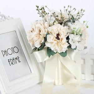 Декоративные цветы венки Dahlia bouquet молоко белое искусственное атласное моделирование Prograph