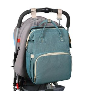 Sacos de fraldas 2in1 Multifuncional Backpack Bag Baby Travel 2 em 1 Gernês isolados Organizador Mommy Berço dobrável