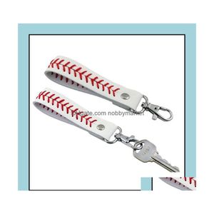 Key Rings Jewelry Softball/Baseball Keychain Presente perfeito para um chá de bebê de formatura ou parte da equipe Diretir entrega 2021 dh6kb