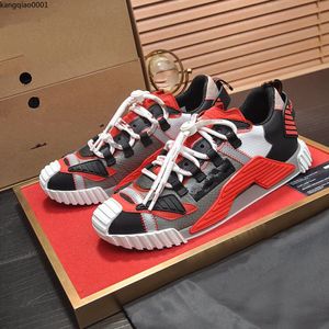 Melhor melhor qualidade de alta qualidade Real couro artesanal gradiente multicolor Technical Sneakers Men Women Famous Shoes Treinadores Size35-46 KQM KJK000009