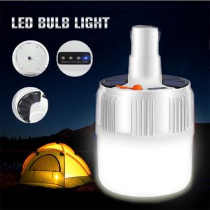 Portable Lanterns Rechargeable Solar Camping Light LED Bulb Lamp Remote Control Charge Emergency NightMarket Outdoor Home Disk