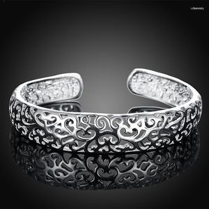 Bangle Female's Plated Bezel Hollow Open Bracelet Men's Stainless Steel Cuban Can Give Fashion JewelryBangleBangle Lars22 Fawn22