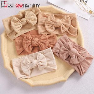 Saç Aksesuarları Balleenshiny 32 Renk Çocuk Bowknot Meapwear Kabloları için Bebek Baş Bandı Türban Kids Elastik Headwrap