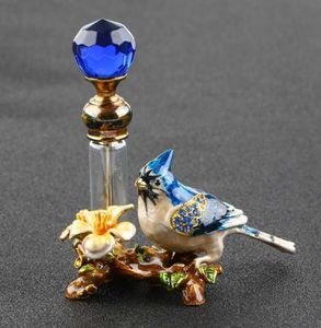 4ml Vintage Metal Bird Glass Perfume Bottle Bottle Decor Damas Gift8418620