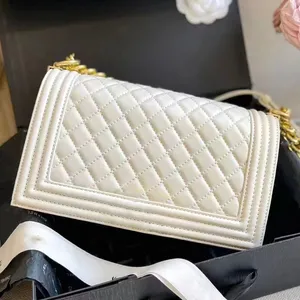 Designer Handbag Shoulder Chain Bag Clutch Flip Purse Double letter Solid Buckle Waist Square stripe women's luxury handbag