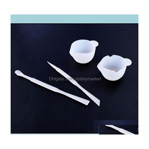 Testers Measurements Jewelry Tools Equipment Resin Mixing Cup And Stirrers Sile Heart Palette Uv Pouring Dish Spoons Epoxy Drop Del Dhdl9