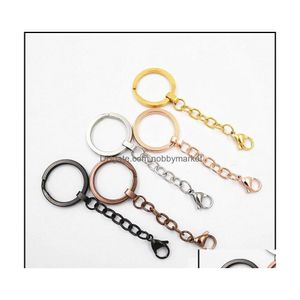 Key Rings J￳ias Panpan Panpan Keychain Charms flutuantes de alta qualidade Chain 316L A￧o inoxid￡vel vidro sem entrega de queda DHJU9