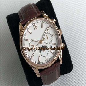 Neue Herrenuhr 5204P-001, Schweizer Automatik, Komplikation, Mondphase, Saphirglas, Gehäuse aus 18 Karat Roségold, Diamantlünette, Kalbslederarmband Me279e