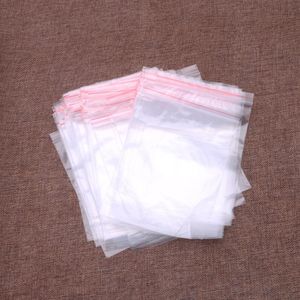 Storage Bags Sizes Clear Grip Self Press Seal Resealable Plastic 100PCSStorage StorageStorage