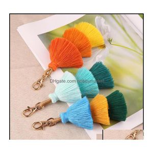 Key Rings Jewelry Women Colorf Mti Layer Tassel Bag Keychain Handmade Charm Ring Hangs Fashion Will And Sandy Gift Drop Delivery 2021 Dhrm7