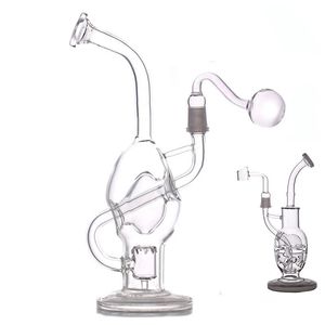 Klein Tornado Percolatore Vetro Bong Narghilè Riciclatore Acqua Olio Dab Rigs Tubi Con Banger O Ciotola