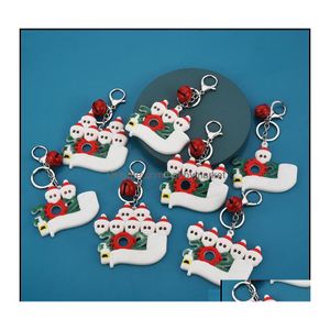 Portachiavi Gioielli 2021 Portachiavi di moda Ciondolo albero di Natale Maschera di plastica morbida Piccolo pupazzo di neve Consegna goccia regalo Z1Vyu Dhrfu