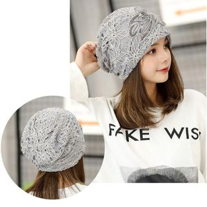 Beanies Beanie/Skull Caps Fashion Temperament Capped Toe Cap Lace Floral Hedging Head Wrap Turban Dome Hat