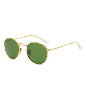 Okulaty przeciwsłoneczne Uxury Owalne okulary przeciwsłoneczne dla mężczyzn Designerskie letnie odcienie spolaryzowane okulary czarne vintage małe okulary przeciwsłoneczne kobiet metalowe szklane okulary przeciwsłoneczne z pudełkiem
