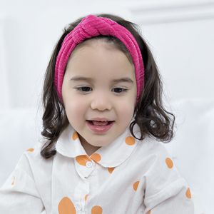 Детская лента детская повязка на голову дети скрученной головной узел Сплошной нейлоновый лук для девочек для волос ручной работы для девочек аксессуары для волос турбан