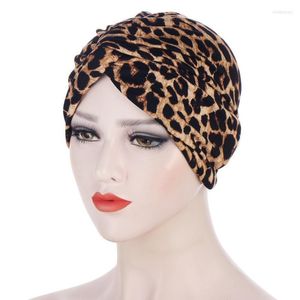 Beanies Beanie/Skull Caps Fashion Hats For Women Multifunktion Floral Twist Scarf Hat Baotou Print Leopard Muslim Headscarf 210 Oliv22