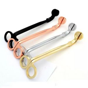 Rostfritt stål Snuffers Candle Wick Trimmer Rose Gold Scissors Cutter Oil Lamp Trim Scissor Cutter FY4380 SS0123