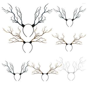 Party Supplies Scrunchie Halloween Cosplay Witch Horns Antlers Headgear Tree Branches Headband Hair Hoop Costume Props