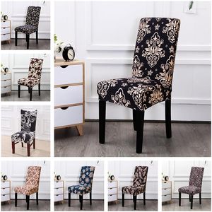 Chair Covers Vintage Stretch Dining Elastic Spandex Anti-dirty Kitchen Seat Case Slipcovers Wedding For Banquet