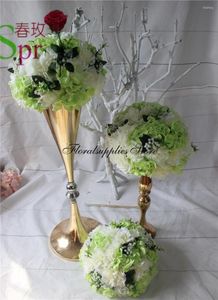 Party Decoration 10st 70 cm Flower Vases Wedding Table Centerpiece Event Road Gold Metal Pillars Stand Holders Holders