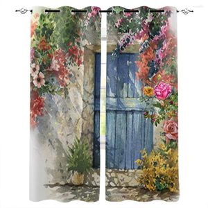 Curtain Town Scenery Country Style Window Curtains For Living Room Bedroom Kitchen Treatments Home Decor Cortinas