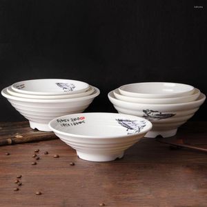 Bowls Thickened Home Kitchen Restaurant Noodle Bowl Commercial Ramen Soup Plastic Imitation Porcelain Melamine Tableware