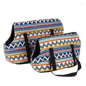 Hundewagensitzabdeckungen Haustierträger Rucksack Modedruck atmungsable Crossbody Bag Outdoor Welpe Katze tragbare Chihuahua Mops Vorräte