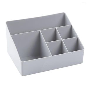 Storage Boxes 6 Grids Desk Makeup Organizer Cosmetic Box Case Brush Lipstick Holder Home Office Supplies