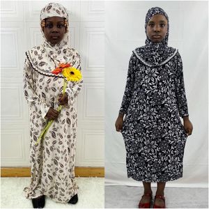 Abbigliamento etnico Turco egiziano Dubai Ragazze Abaya Abito musulmano per bambini Abiti Hijab Caftano Abiti da preghiera Caftano