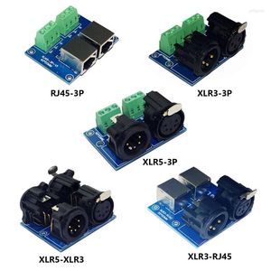 Controller 5 Core XLR a 3 LED Adattatore terminale XLR3-3P RJ45-3P XLR5-3P ADDR2 per accessori decodificatore DMX Regolatore interruttore relè CH