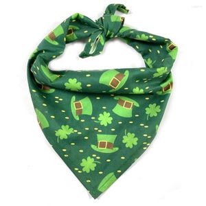 Abbigliamento per cani 72 pezzi / lotto Cotone all'ingrosso per bavaglini Bandana per gatti Festival verde carino per piccoli animali domestici di taglia media