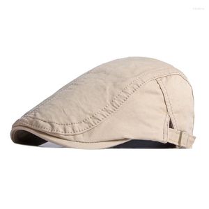 Berets cotton Men Flat Cap Style styl retro męski zwykły beret kapelusz wiosna lato bluszcz karze kaczka gatsbay sboy dropship