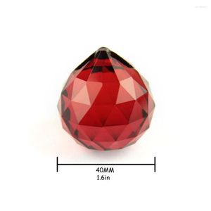 Kronleuchter Kristall 10 Stück rot 40 mm hängende Anhänger Kugel Glas Prisma Tropfen mit kostenlosen Haken