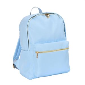 Backpack Fashion Solid Color Nylon Waterproof Material Simple Durable Ladies Casual Luggage Bag Large Capacity Student School M L
