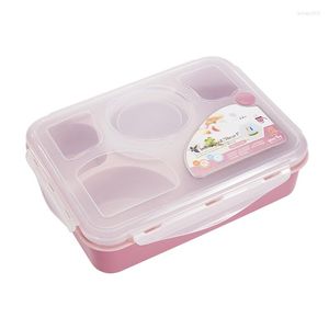 Set di stoviglie per microonde, contenitore per pranzo, insalata, Bento, contenitore portatile per studenti, impiegato