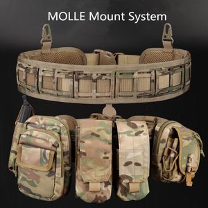 Waist Support Tactical Molle Belt 1000D Nylon Military Convenient Combat Adjustable Training Waistband Soft Padded