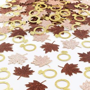 Party Decoration FANGLELAND 200pcs Fall Diamond Ring Confetti Bridal Shower Thanksgiving Bachelorette