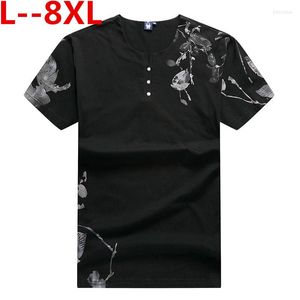 Männer T Shirts Plus Größe 10XL 8XL 6XL 5XL 2023 Kurzarm Shirt Männer Mode Marke Design Baumwolle T-shirt männliche Qualität Drucken T-shirts V-ausschnitt