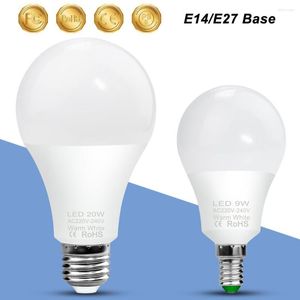 Ампула светодиодная лампочка E27 Light E14 Lamp Spotlight 240V люстра 3W 6W 9W 12W 15W 18W 20W Candel Home Power Bulbs