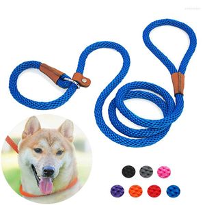 Dog Collars Leash 6 FT Rope Leashes Durable High Strength Polyester Material Soft Wear-Resistant Slip Lead Ring Design Easy To On
