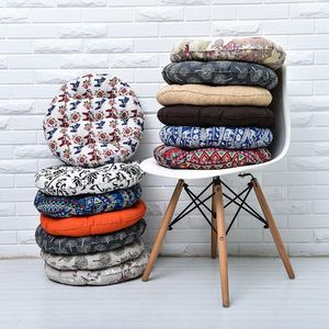 Pillow Thicken Round Bun Mat Office Student Rattan Chair Fabric Futon