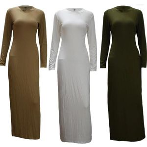 Ethnic Clothing Abayas For Women Kaftan Underwear Cotton Long Islam Muslim Fashion Inner Dress Abaya Dubai Jilbab Elbise Turkish