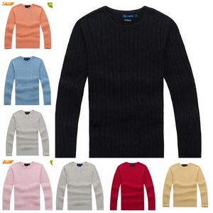 Camisola de pesco￧o de capuz 2023 nova marca Wile Polo Brand Men's Twist Sweater Knit Cotton Sweater Jumper Suplover Sweater Small Horse Game Tamanho S-2xl