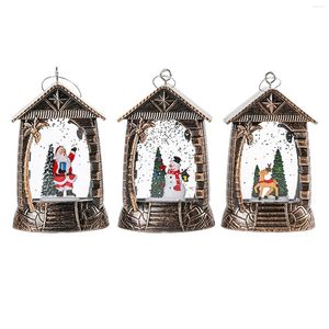 Party Decoration Glitter Christmas Lantern Ornament Xmas Props Decor Centerpiece Pendant For Outdoor Wedding Table Holiday