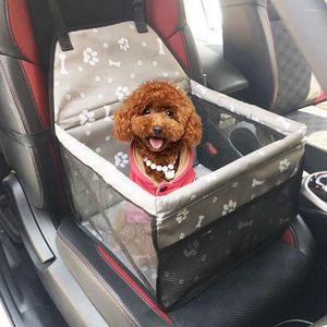 Interiördekorationer Pet Dog Car Carrier Seat Bag Waterproof Basket Safety Treing Mesh Hanging Påsar Tillbehör